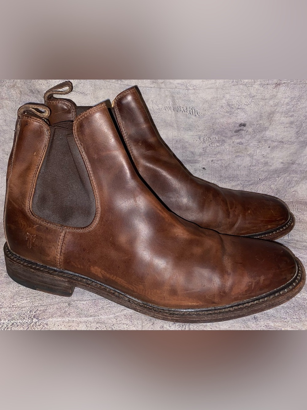 Frye Tyler Chelsea Pull On Boots Brown Leather Dress Casual Work Office Men’s 11